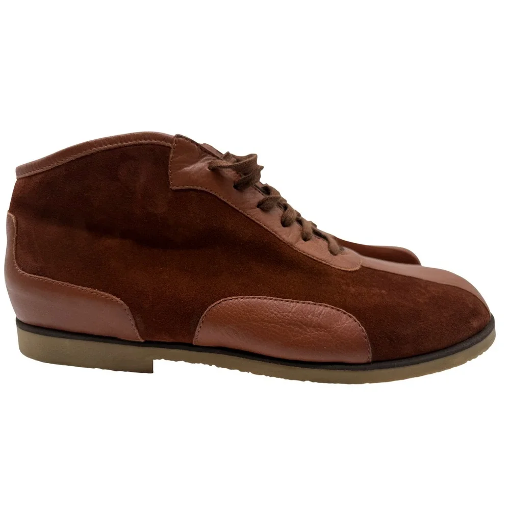 Bacco‎ Bucci Studio Chukka Boots Mens 12 Brown Excellent Suede Leather Mid Top